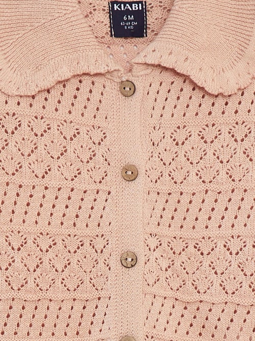 Cardigan a maniche corte in maglia traforata - Kiabi