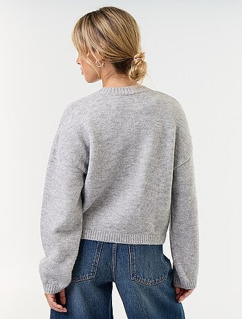 Cardigan a maniche lunghe con abbottonatura alla coreana