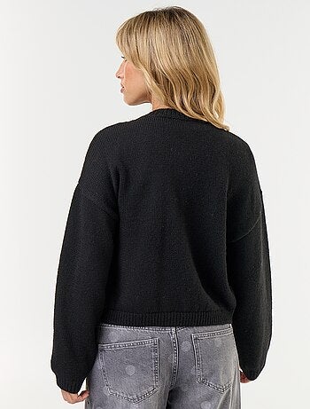 Cardigan a maniche lunghe con abbottonatura alla coreana