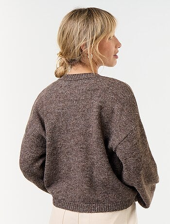Cardigan a maniche lunghe con abbottonatura alla coreana