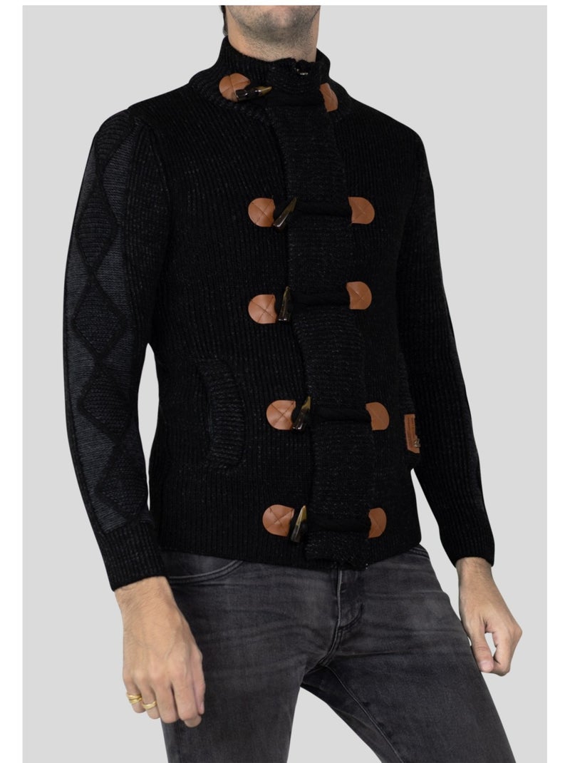 Cardigan a maniche lunghe con scollo rotondo Kebello Nero Nero - Kiabi