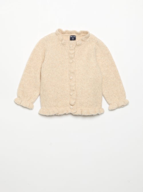 Cardigan a maniche lunghe con volant - Kiabi Cardigan a maniche lunghe con volant - Kiabi