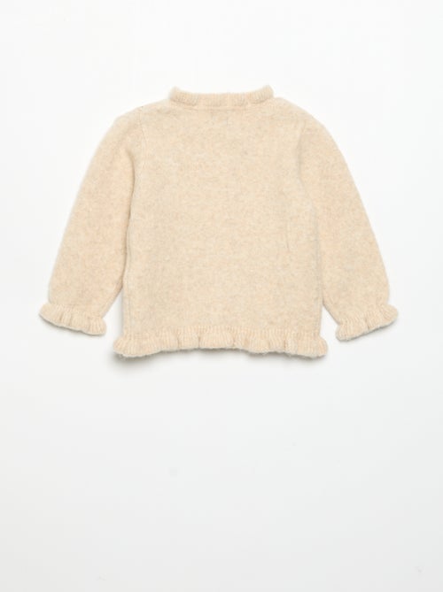 Cardigan a maniche lunghe con volant - Kiabi Cardigan a maniche lunghe con volant - Kiabi
