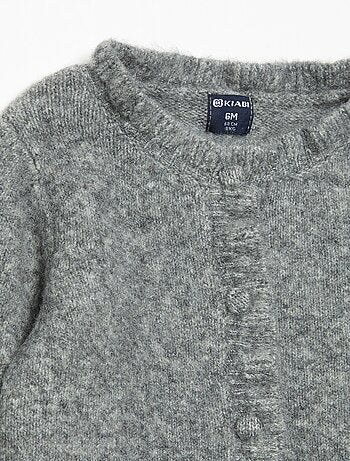 Cardigan a maniche lunghe con volant