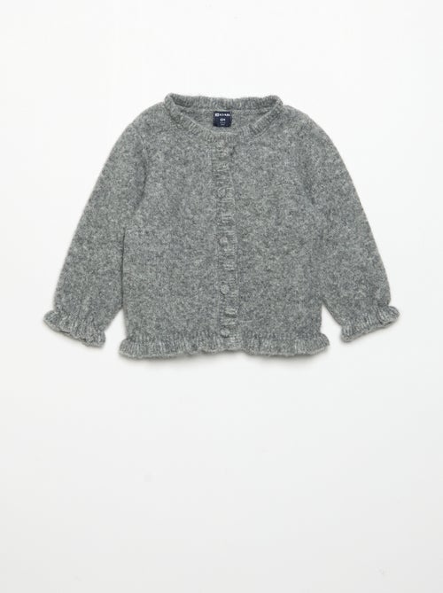 Cardigan a maniche lunghe con volant - Kiabi Cardigan a maniche lunghe con volant - Kiabi