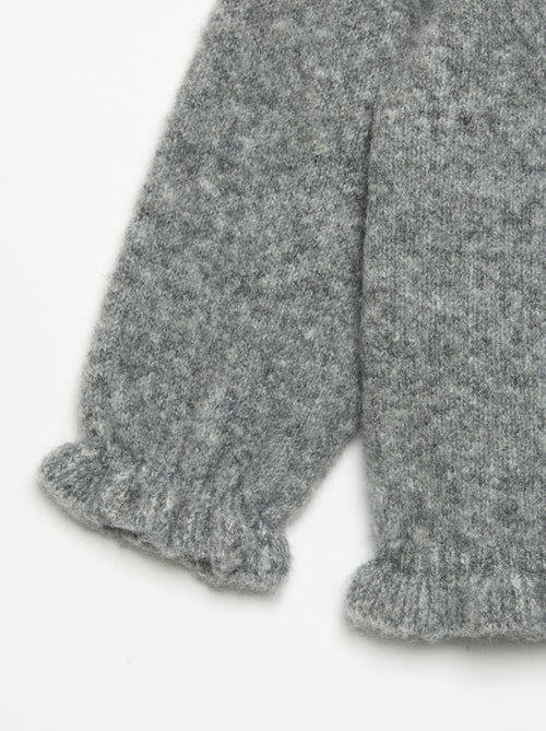 Cardigan a maniche lunghe con volant - Kiabi Cardigan a maniche lunghe con volant - Kiabi