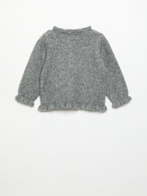 Cardigan a maniche lunghe con volant - Kiabi Cardigan a maniche lunghe con volant - Kiabi