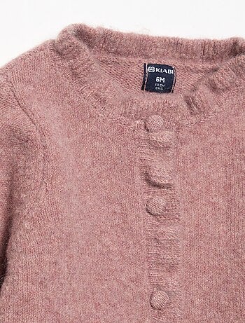 Cardigan a maniche lunghe con volant