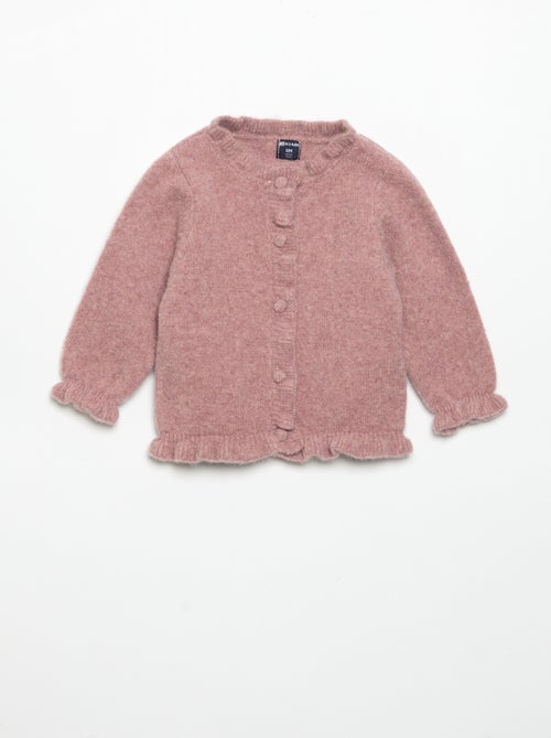 Cardigan a maniche lunghe con volant - Kiabi Cardigan a maniche lunghe con volant - Kiabi