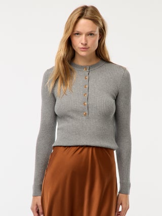 Cardigan a maniche lunghe in maglia a coste