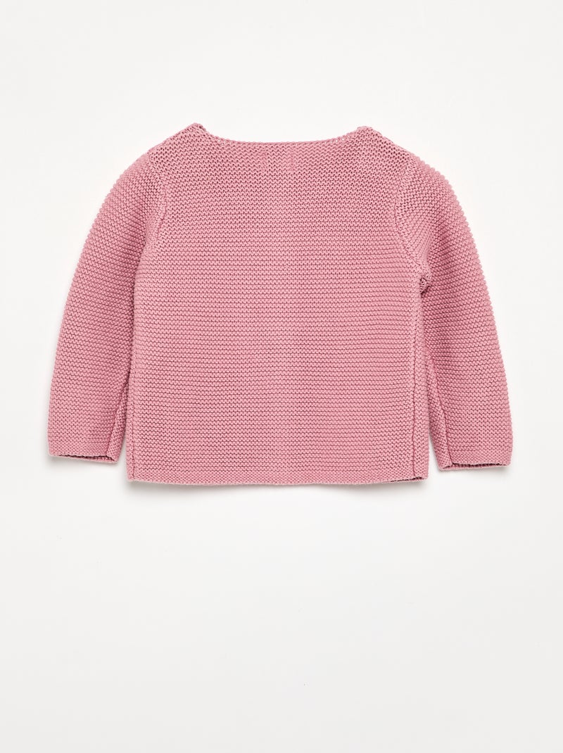 Cardigan a punto spugna Rosa - Kiabi