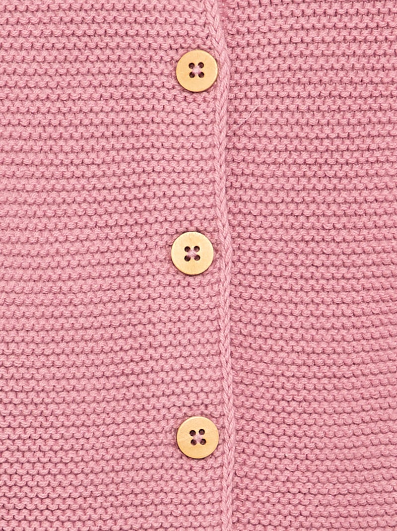 Cardigan a punto spugna Rosa - Kiabi
