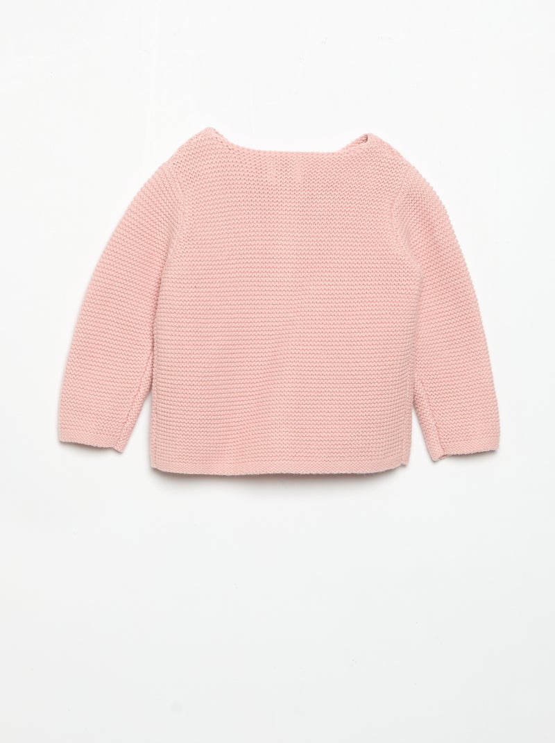Cardigan a punto spugna Rosa - Kiabi