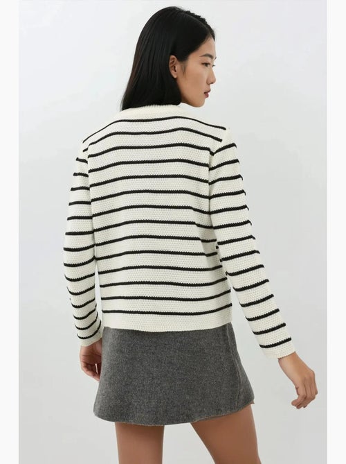 Cardigan a righe con bottoni hiccup - Kiabi