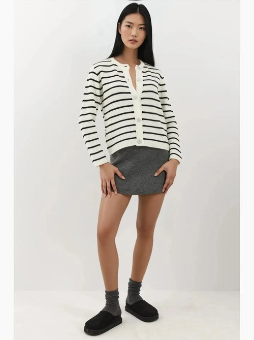 Cardigan a righe con bottoni hiccup - Kiabi