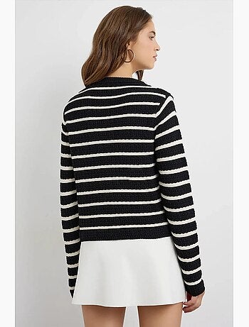 Cardigan a righe con bottoni hiccup