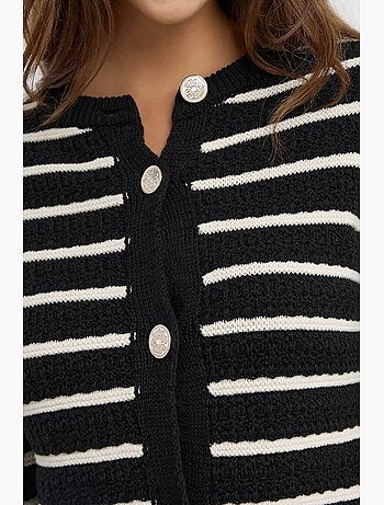 Cardigan a righe con bottoni hiccup