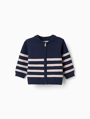 Cardigan a righe in maglia