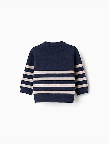 Cardigan a righe in maglia