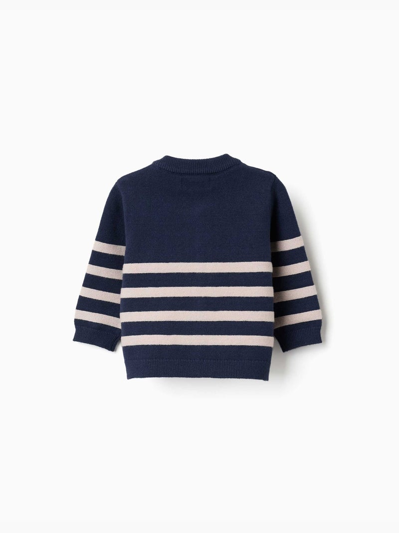 Cardigan a righe in maglia Blu scuro - Kiabi