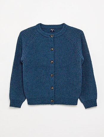 Cardigan a tinta unita a maniche lunghe