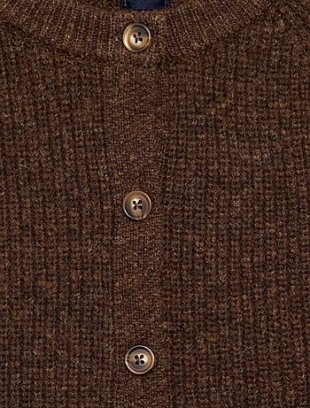 Cardigan a tinta unita a maniche lunghe