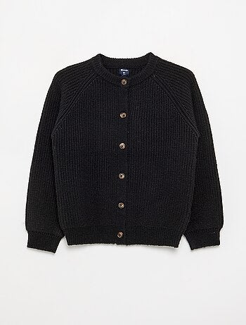 Cardigan a tinta unita a maniche lunghe