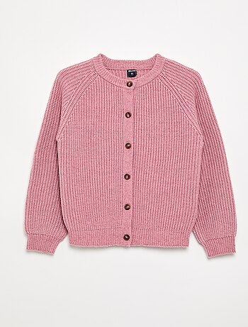 Cardigan a tinta unita a maniche lunghe
