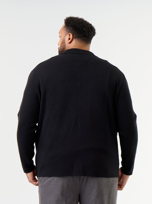 Cardigan a tinta unita con collo a camicia - Kiabi