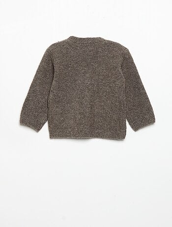Cardigan a tinta unita con scollo a V