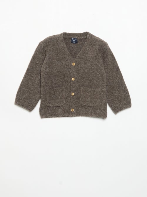 Cardigan a tinta unita con scollo a V - Kiabi