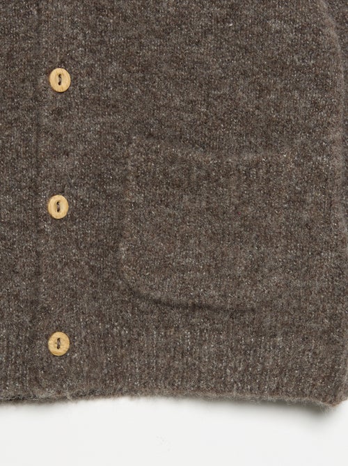 Cardigan a tinta unita con scollo a V - Kiabi