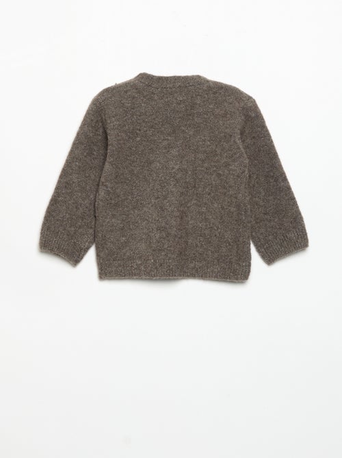Cardigan a tinta unita con scollo a V - Kiabi