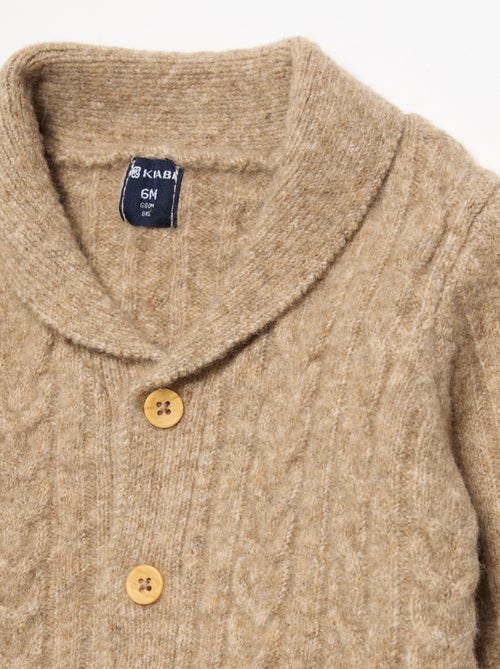Cardigan a trecce e collo a scialle - Kiabi