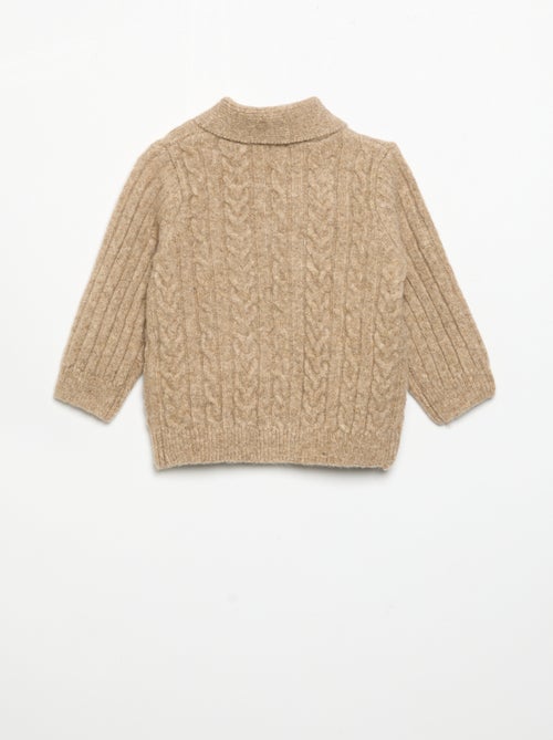 Cardigan a trecce e collo a scialle - Kiabi