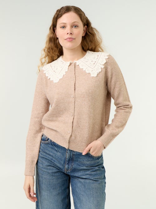 Cardigan abbottonato con colletto Claudine - Kiabi