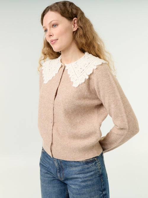 Cardigan abbottonato con colletto Claudine - Kiabi