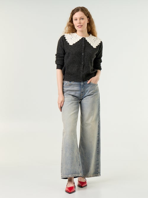 Cardigan abbottonato con colletto Claudine - Kiabi