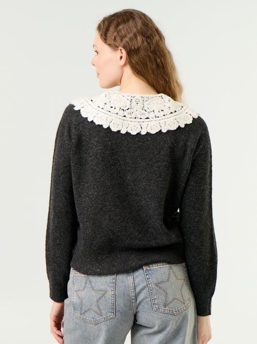 Cardigan abbottonato con colletto Claudine - Kiabi