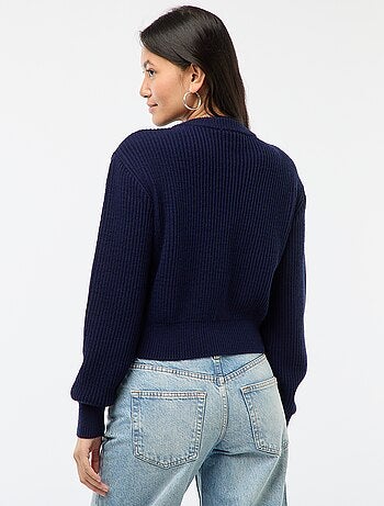 Cardigan abbottonato in maglia spessa