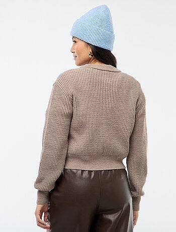 Cardigan abbottonato in maglia spessa