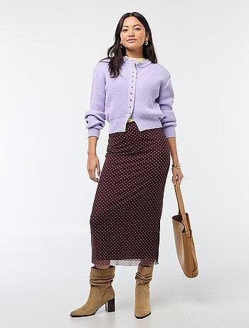 Cardigan abbottonato in maglia spessa