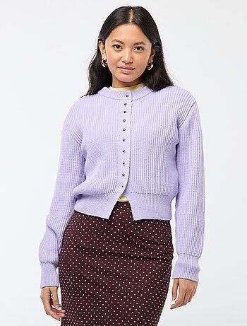 Cardigan abbottonato in maglia spessa