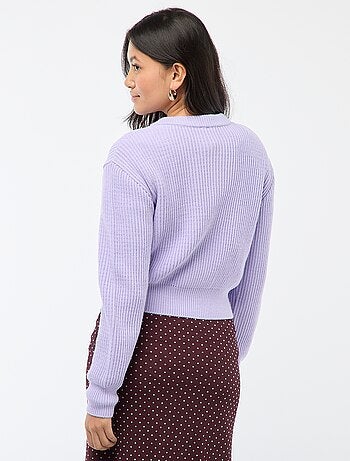 Cardigan abbottonato in maglia spessa