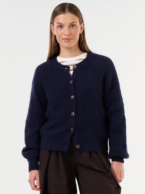 Cardigan abbottonato in mohair e lana misto - Kiabi Cardigan abbottonato in mohair e lana misto - Kiabi