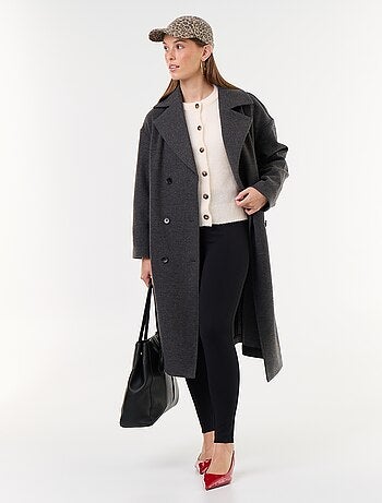 Cardigan abbottonato in mohair e lana misto