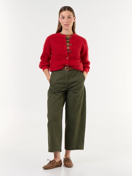 Cardigan abbottonato in mohair e lana misto - Kiabi
