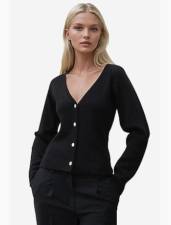 Cardigan aderente con scollo a v e bottoni hiccup