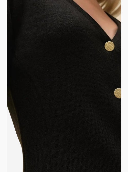 Cardigan aderente con scollo a v e bottoni hiccup - Kiabi Cardigan aderente con scollo a v e bottoni hiccup - Kiabi