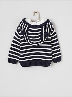 Cardigan all'uncinetto con cappuccio 'orecchie' - Kiabi